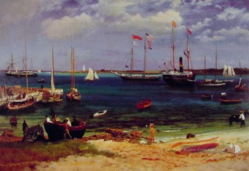  Albert Kunst - Nassau Harbor Nach 1877 luminism Seestück Albert Bier